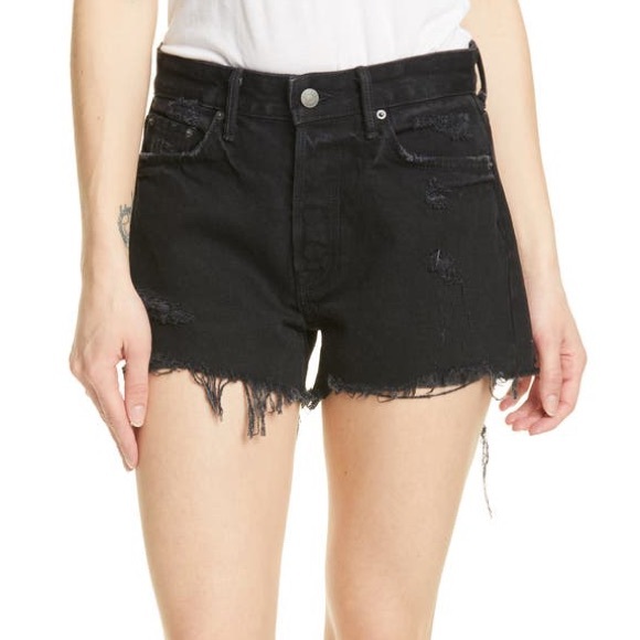 GRLFRND Distressed Black Helena Shorts - Picture 4 of 5
